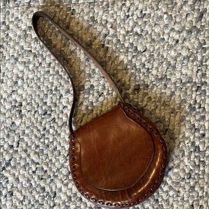 Brown Leather Crossbody Bag, Vintage